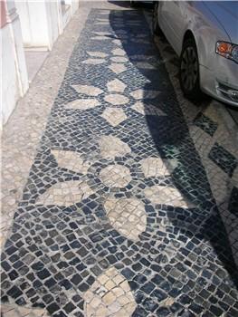 Flowers in a Lisbon pavement