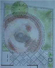 Courtyard garden layout plan
