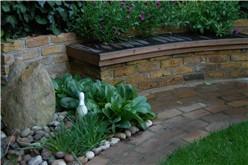 Water feature and built in seat