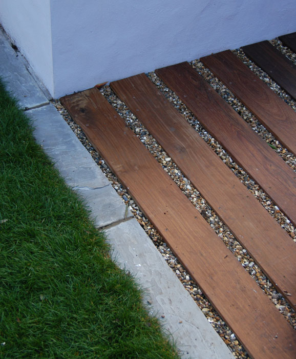 Deck detail at the end of the garden