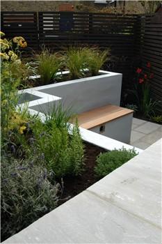 In built seating viewed from the bar